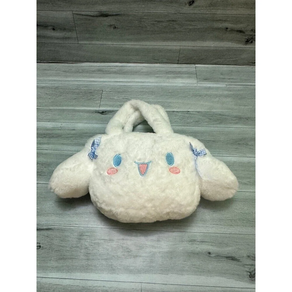 Sanrio  Cinnamonroll white  Plush Bunny Handbag with Bow Accent